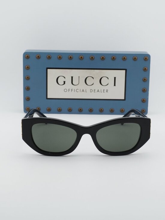 Gucci GG2044SA 001 Cat Eye Women Sunglasses - Black / Grey main image 6